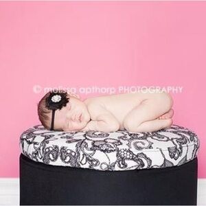 Elegant Black Kids Headband with Crystal Accent